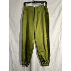 Revolve Superdown Pants Womens Large Green Parachute Cargo Trousers Joggers